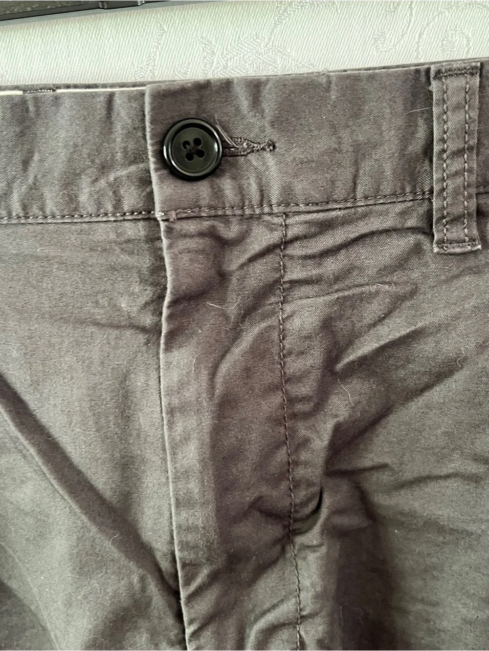 J. Crew Men's Re-Imagined Cotton Chino Shorts - Gray Waist 34